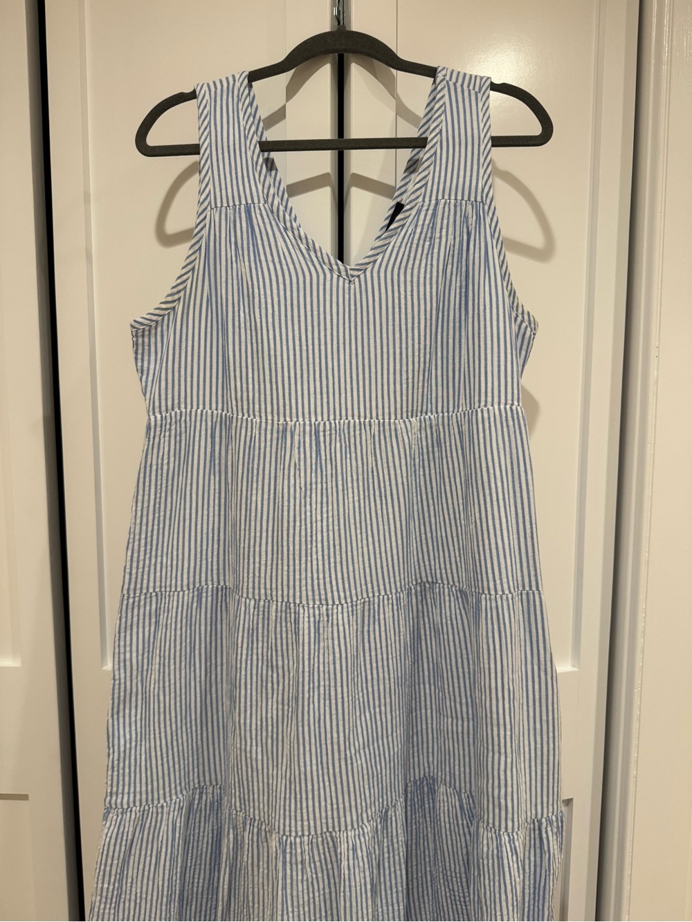 Quince Blue and White Striped Sundress - Picture 2 of 6